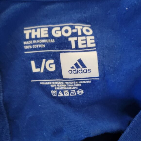 Golden State Warriors Stephen Curry 30 Blue T-Shirt L/G Adidas 100% Cotton - Picture 3 of 3